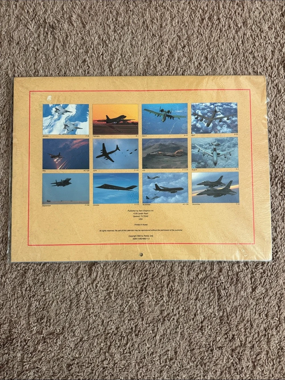 NIB! Vintage United States Air Force 1992 Calendar